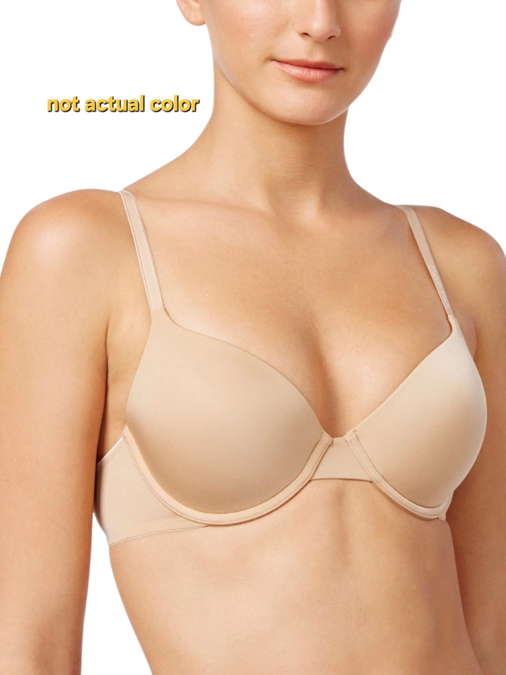 Calvin Klein Perfectly Fit Modern T-Shirt Bra Nude 36B Underwire, NWOT